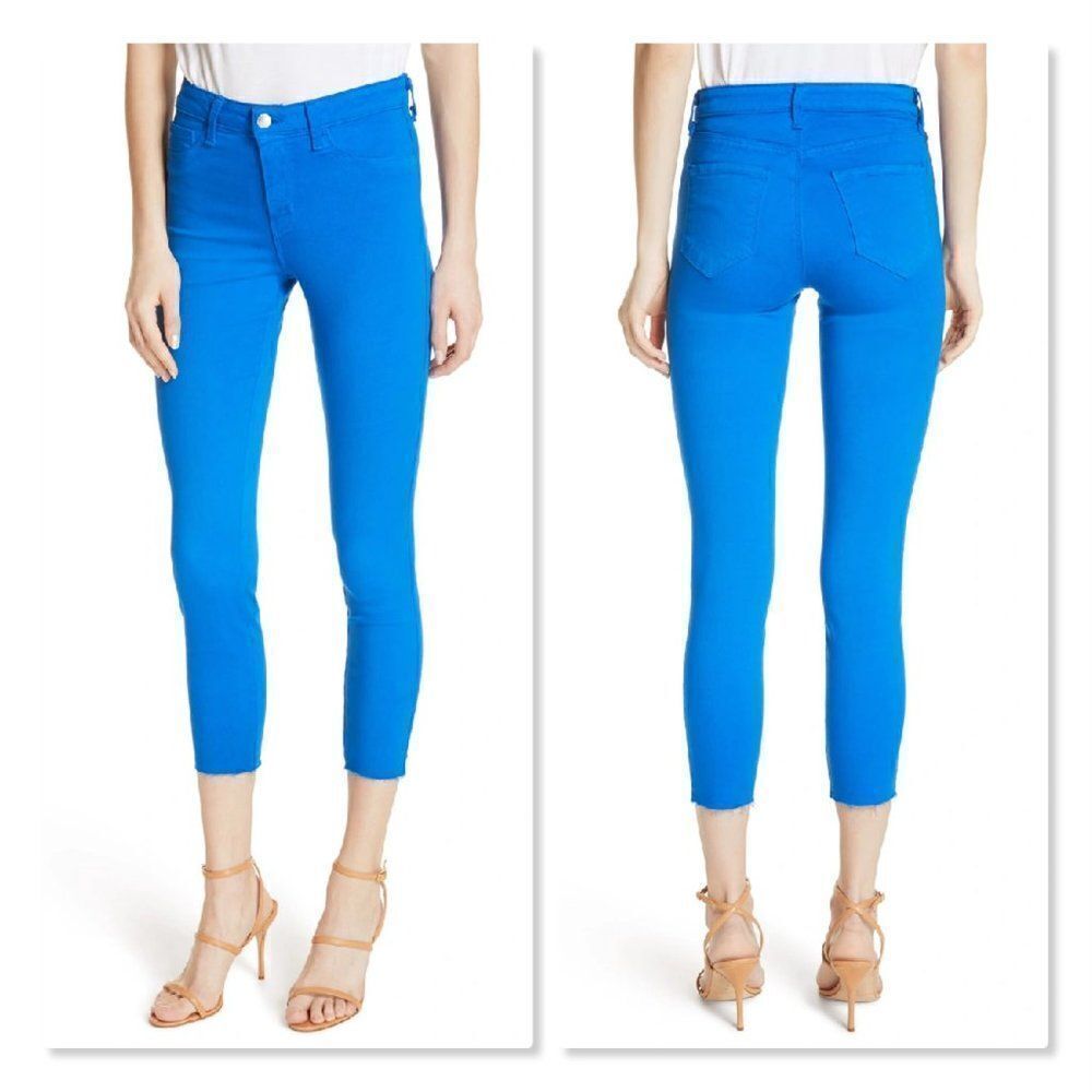 L'AGENCE | Margot Crop Skinny Jeans - [size 25, Bright Blue]